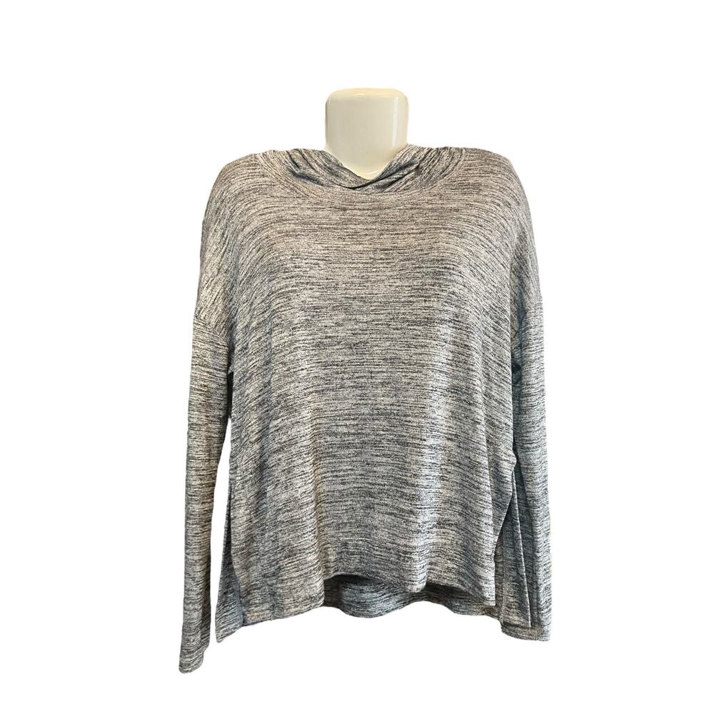 Calvin Klein Performance Women's Heather Gray Long-Sleeve Mock Neck Top | Size M